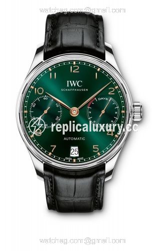 IWC Portugieser Automatic 5007 Stainless Steel / Green / Kuwait IW5007-08