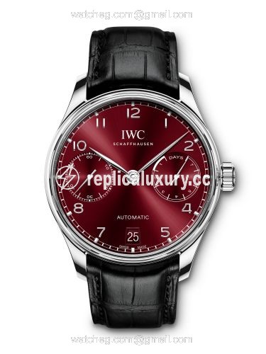 IWC Portugieser Automatic 5007 Stainless Steel / Burgundy IW5007-14