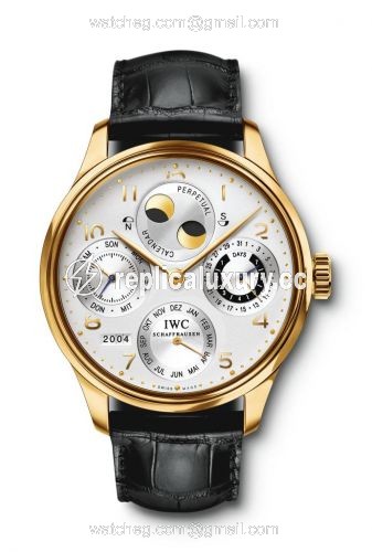 IWC Portuguese Perpetual Calendar 5021 Yellow Gold / Silver IW5021-05