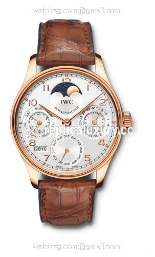 IWC Portuguese Perpetual Calendar 5022 Rose Gold / Silver IW5022-13