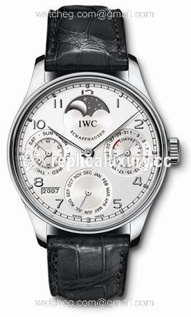 IWC Portuguese Perpetual Calendar 5022 Platinum / Silver IW5022-19