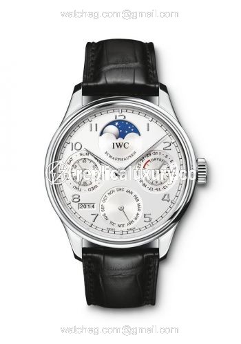 IWC Portugieser Perpetual Calendar 5023 Platinum / Silver IW5023-05