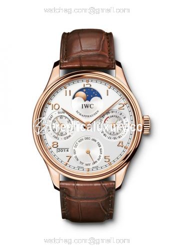 IWC Portugieser Perpetual Calendar 5023 Red Gold / Silver IW5023-06