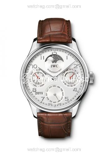 IWC Portugieser Perpetual Calendar 5023 Stainless Steel / Silver IW5023-08