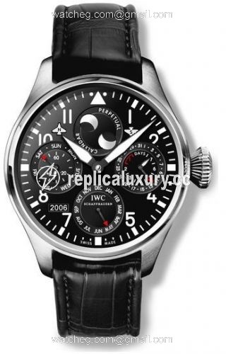 IWC Big Pilot Perpetual Calendar Stainless Steel / Black / Association Monegasque Contre Myopathie IW5026-02