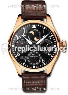 IWC Big Pilot Perpetual Calendar Red Gold / Black / Salto Angel IW5026-15