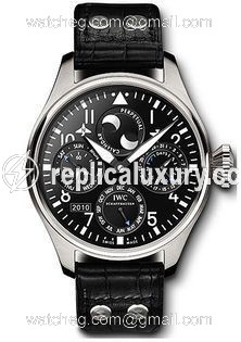 IWC Big Pilot Perpetual Calendar Stainless Steel / Black / Orsini IW5026-19