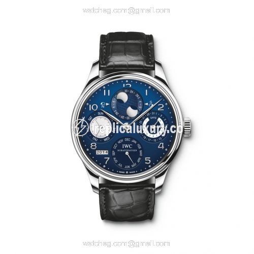 IWC Portugieser Perpetual Calendar 5032 White Gold / Blue IW5032-03