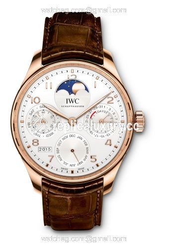 IWC Portugieser Perpetual Calendar Single Moon Red Gold / Silver IW5033-02