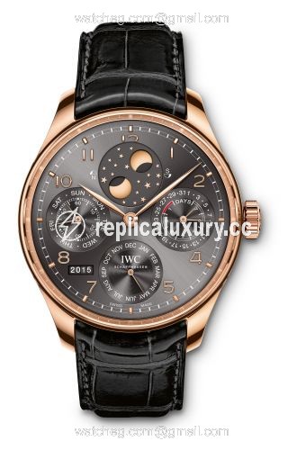 IWC Portugieser Perpetual Calendar Double Moon Red Gold / Ardoise IW5034-04