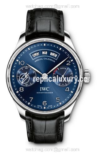 IWC Portugieser Annual Calendar Stainless Steel / Blue IW5035-02