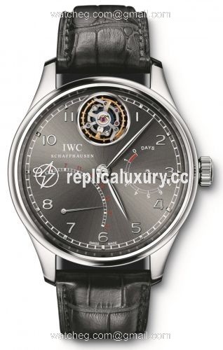 IWC Portuguese Tourbillon Mystere Retrograde Platinum / Ardoise IW5044-01