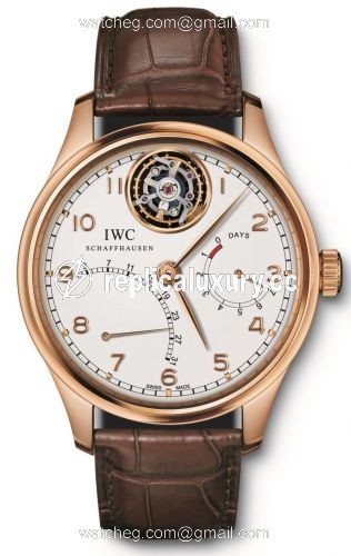 IWC Portuguese Tourbillon Mystere Retrograde Red Gold / Silver IW5044-02