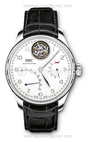 IWC Portugieser Tourbillon Mystere Retrograde Platinum / Silver IW5046-01