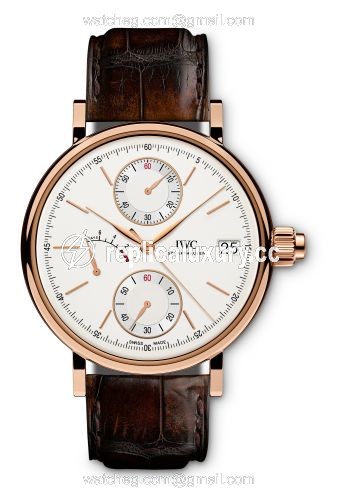 IWC Portofino Hand-Wound Monopusher Red Gold / Silver IW5151-04