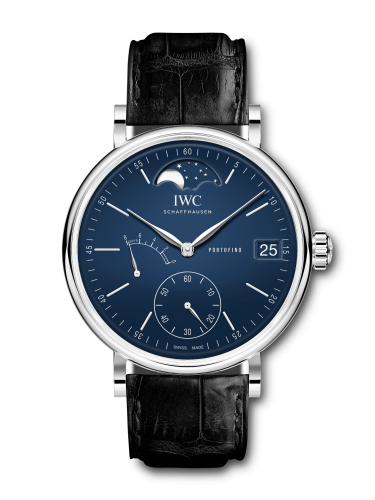 IWC Portofino Hand-Wound Eight Days Moonphase "150 Years" Stainless Steel / Blue IW5164-05