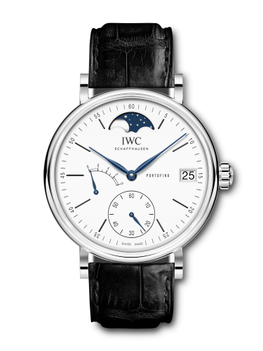 IWC Portofino Hand-Wound Eight Days Moonphase 150 Years Stainless Steel / White IW5164-06