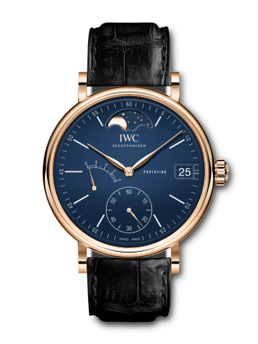 IWC Portofino Hand-Wound Eight Days Moonphase 150 Years Red Gold / Blue IW5164-07