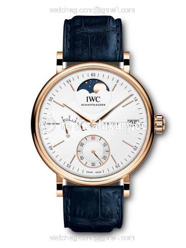 IWC Portofino Hand-Wound Eight Days Moonphase Red Gold / Silver IW5164-09
