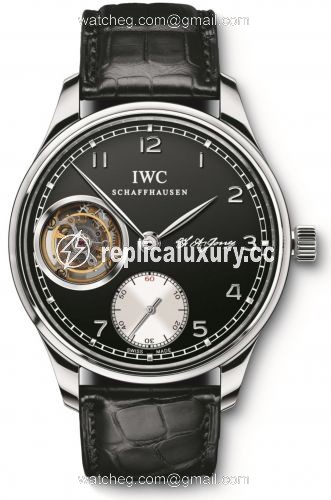 IWC Portugieser Tourbillon Hand-Wound F.A. Jones Platinum / Black IW5447-04