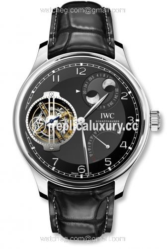 IWC Portugieser Constant-Force Tourbillon Double Moon Platinum / Black IW5901-04