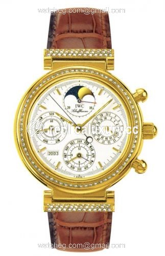 IWC Da Vinci Perpetual Yellow Gold / Diamond / White / French IW8153-04