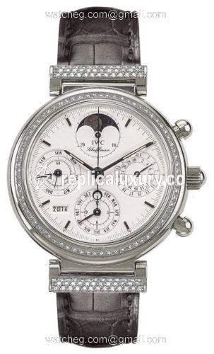 IWC Da Vinci Perpetual White Gold / Diamond / White / English IW8153-11