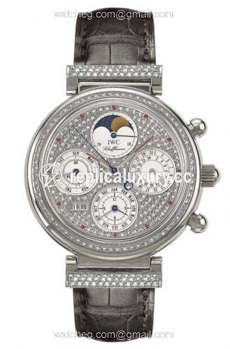 IWC Da Vinci Perpetual White Gold / Diamond / Paved / French IW8153-16