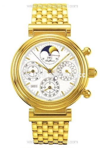 IWC Da Vinci Perpetual Yellow Gold / White / French / Bracelet IW9252-04
