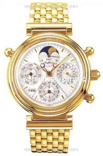 IWC Da Vinci Perpetual Rattrapante Yellow Gold / Silver / German / Bracelet IW9254-01