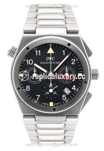 IWC Ingenieur Mecaquartz Chronograph Alarm White Gold / Black / Bracelet IW9515-04