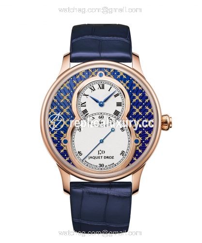 Jaquet Droz Grande Seconde 43 Paillonnee Blue / Red Gold J003033414