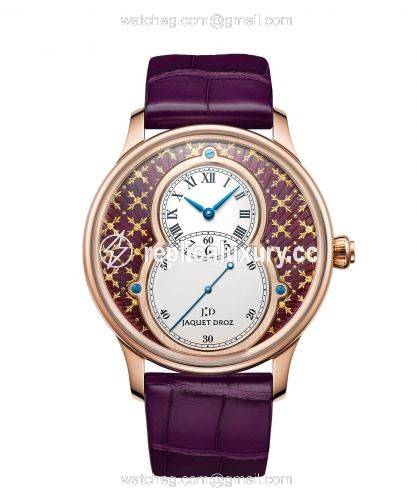 Jaquet Droz Grande Seconde 43 Paillonnee Violet / Red Gold J003033416