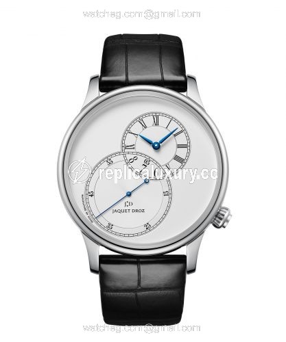 Jaquet Droz Grande Seconde 43 Decentree Silver / Stainless Steel J006030240