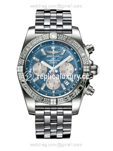 Breitling Chronomat 44 White Gold / Diamond / Black Pearl Diamond / Bracelet JB0110AE.BC54.375J