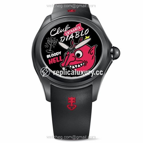 Corum Big Bubble Magical 47 PVD Titanium / Nelson de la Nuez / Rubber L082/03605