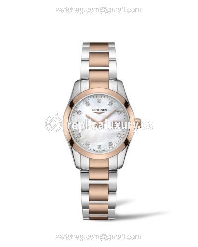 Longines Conquest Classic Quartz 29.5 Stainless Steel / Red Gold PVD / MOP L2.286.3.87.7