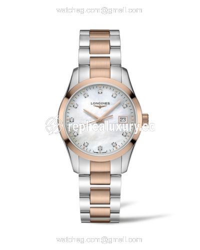 Longines Conquest Classic Quartz 34 Stainless Steel / Red Gold PVD / MOP L2.386.3.87.7
