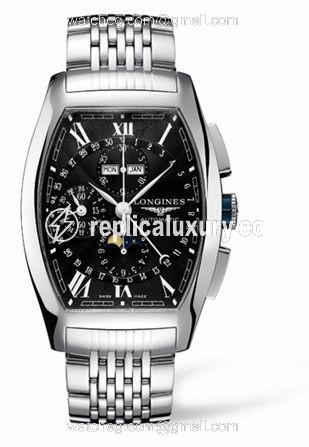 Longines Evidenza Chronograph Calendar Black Bracelet L2.688.4.58.6