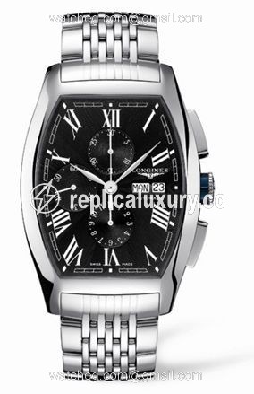 Longines Evidenza Chronograph XL Black Bracelet L2.701.4.58.6