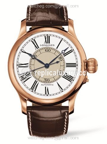 Longines Weems Second-Setting Watch Pink Gold Roman L2.713.8.11.0