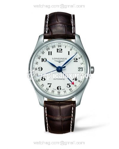 Longines Master Collection 42 24h Stainless Steel / Silver-Arabic / Alligator XL L2.718.4.70.5