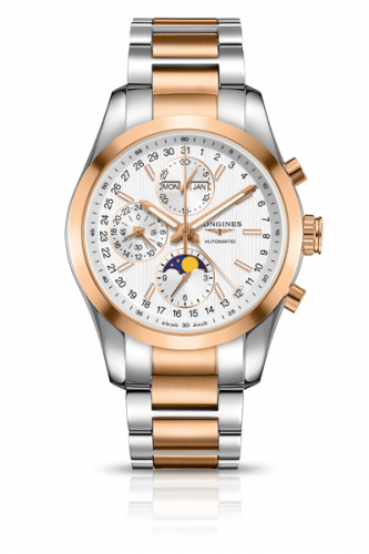 Longines Conquest Classic Moonphase Silver Two Tone L2.798.5.72.7