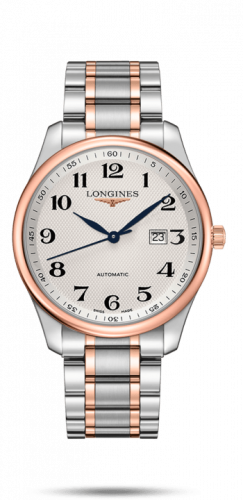 Longines Master Collection 42 Date Stainless Steel / Pink Gold / Silver-Arabic / Bracelet L2.893.5.79.7