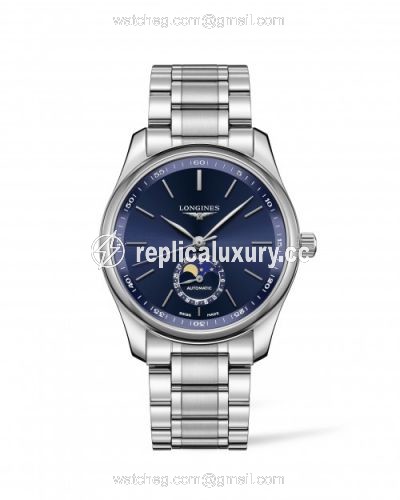 Longines Master Collection 40 Moonphase Stainless Steel / Blue / Bracelet L2.909.4.92.6