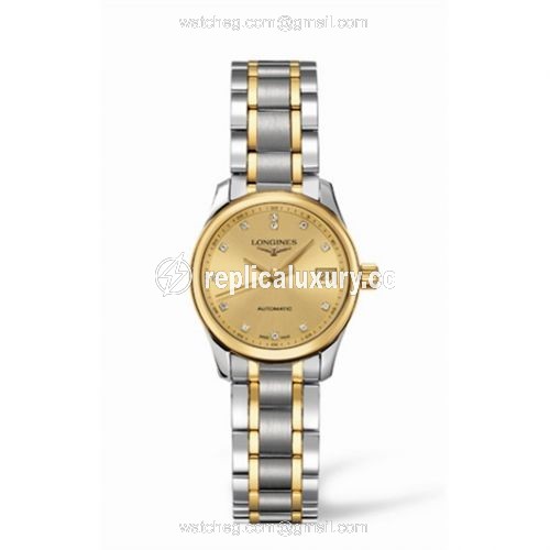 Longines Master Collection Date 25.5 Two Tone L2.128.5.37.7