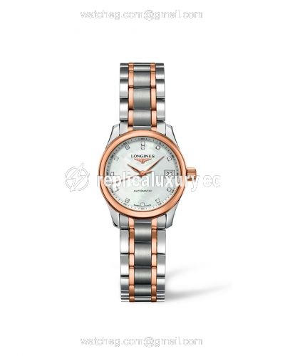 Longines Master Collection Date 25.5 Two Tone Pink L2.128.5.89.7