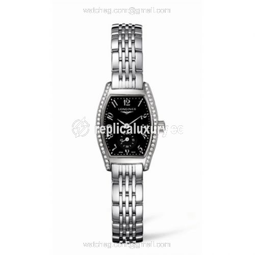 Longines Evidenza 19.6 Diamond Black Bracelet L2.175.0.53.6