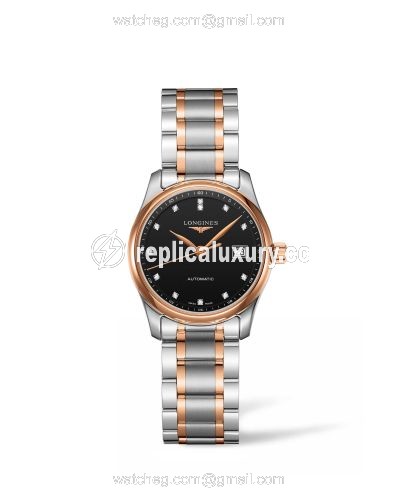 Longines Master Collection 29 Two Tone Rose / Black L2.257.5.59.7