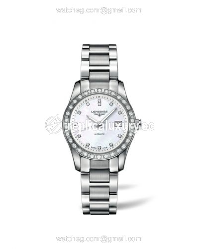 Longines Conquest Classic Automatic 29.5 Stainless Steel / Diamond / MOP L2.285.0.87.6